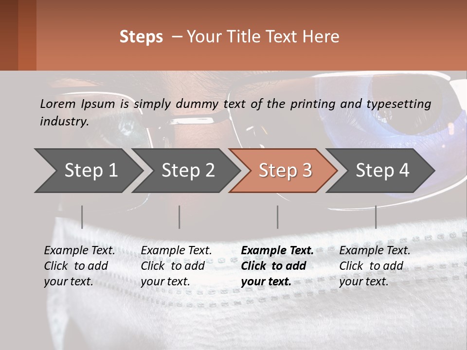 A Man Wearing Glasses And A Face Covering His Face PowerPoint Template