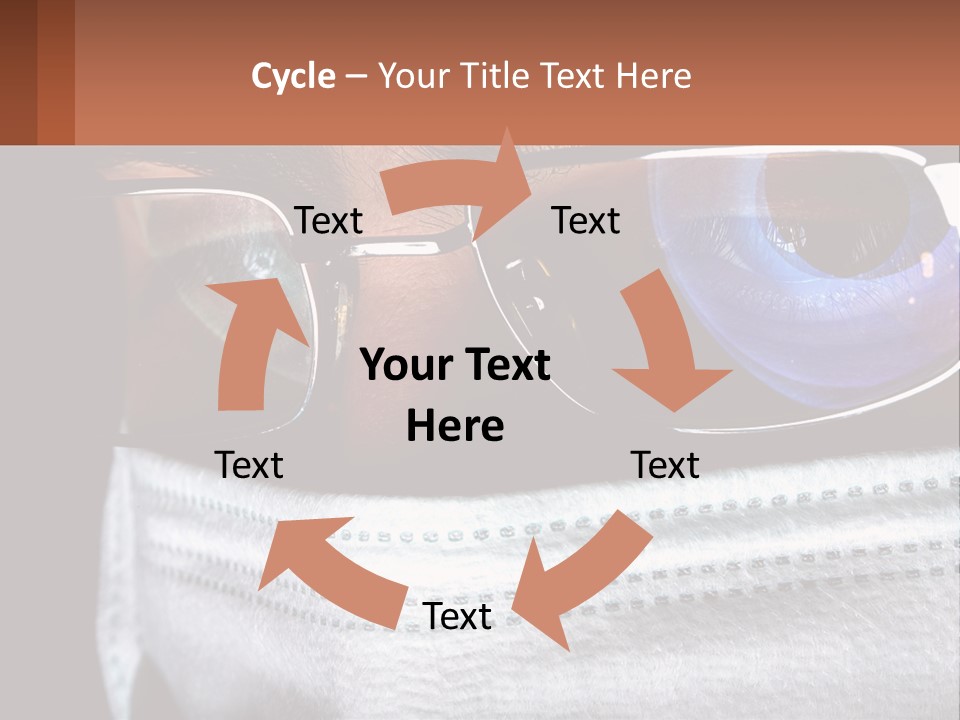 A Man Wearing Glasses And A Face Covering His Face PowerPoint Template