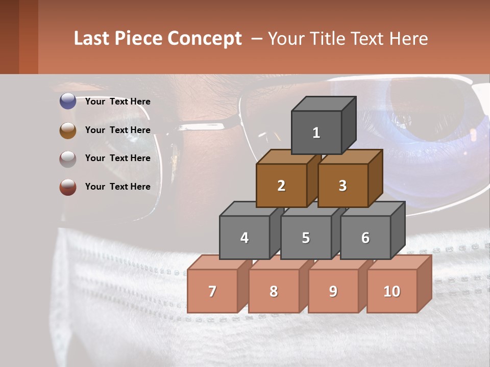 A Man Wearing Glasses And A Face Covering His Face PowerPoint Template