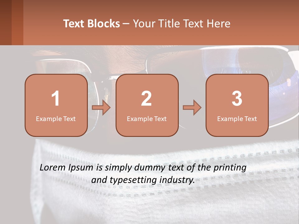 A Man Wearing Glasses And A Face Covering His Face PowerPoint Template