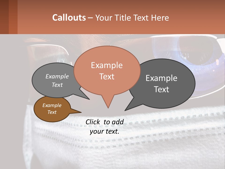 A Man Wearing Glasses And A Face Covering His Face PowerPoint Template