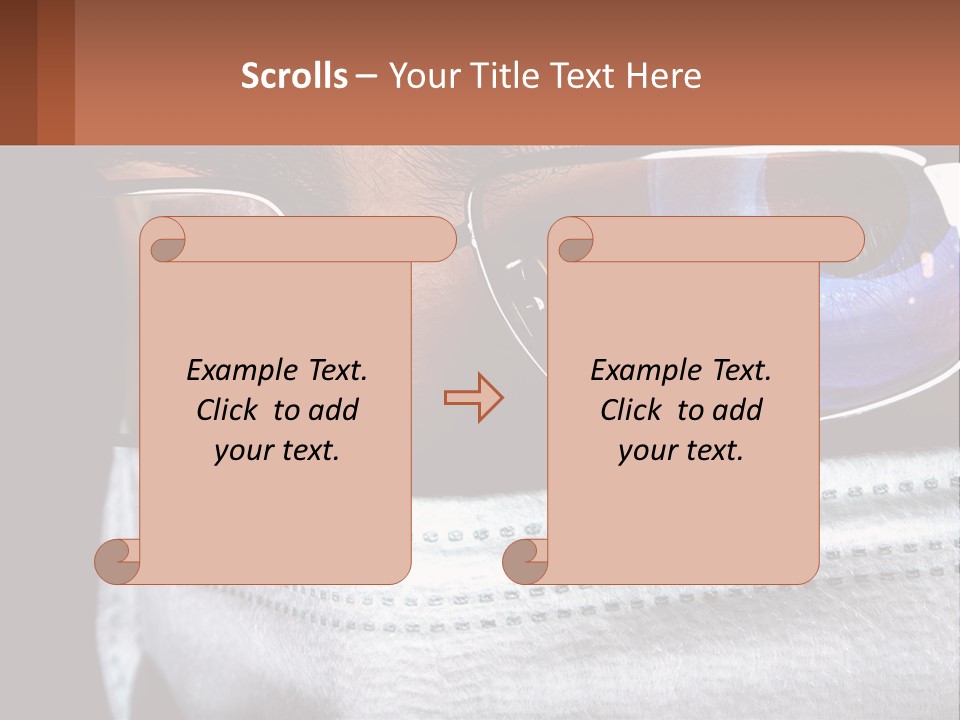 A Man Wearing Glasses And A Face Covering His Face PowerPoint Template