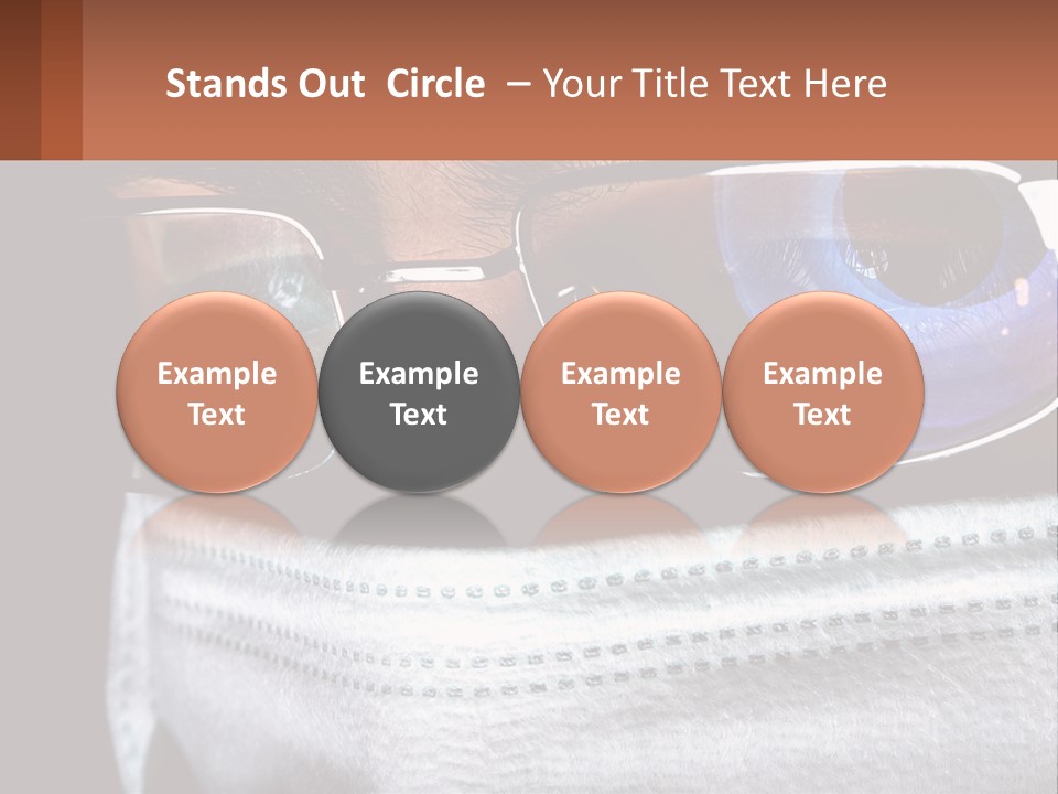 A Man Wearing Glasses And A Face Covering His Face PowerPoint Template