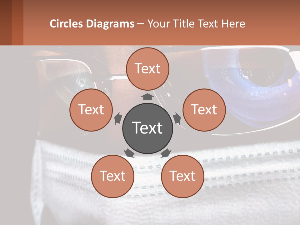 A Man Wearing Glasses And A Face Covering His Face PowerPoint Template