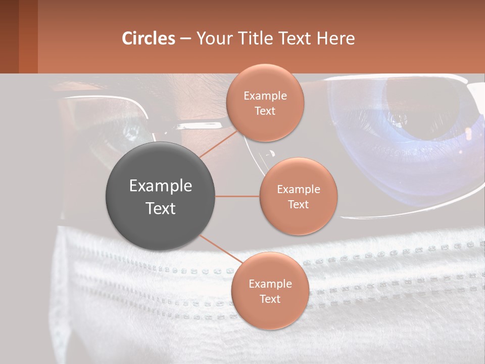 A Man Wearing Glasses And A Face Covering His Face PowerPoint Template