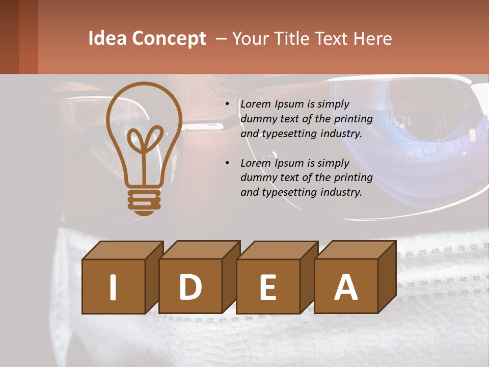 A Man Wearing Glasses And A Face Covering His Face PowerPoint Template