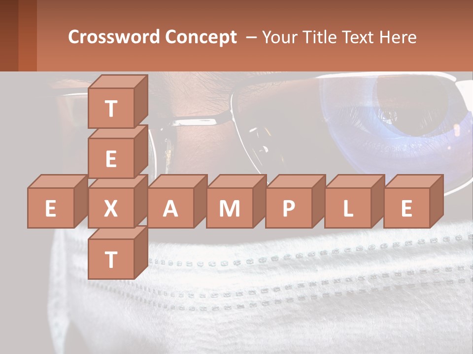 A Man Wearing Glasses And A Face Covering His Face PowerPoint Template