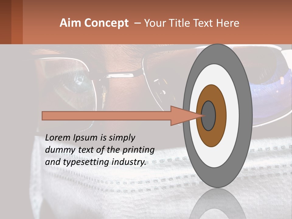 A Man Wearing Glasses And A Face Covering His Face PowerPoint Template