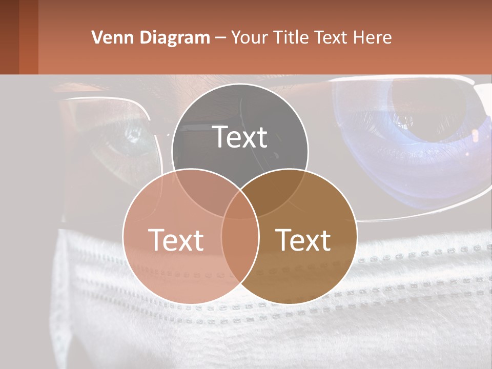 A Man Wearing Glasses And A Face Covering His Face PowerPoint Template