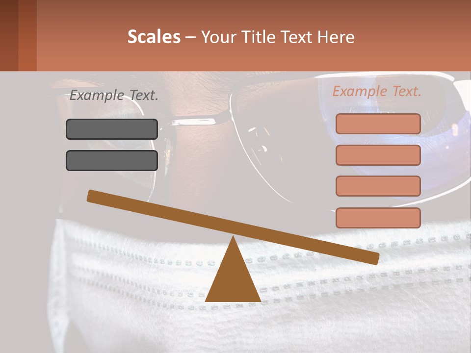 A Man Wearing Glasses And A Face Covering His Face PowerPoint Template