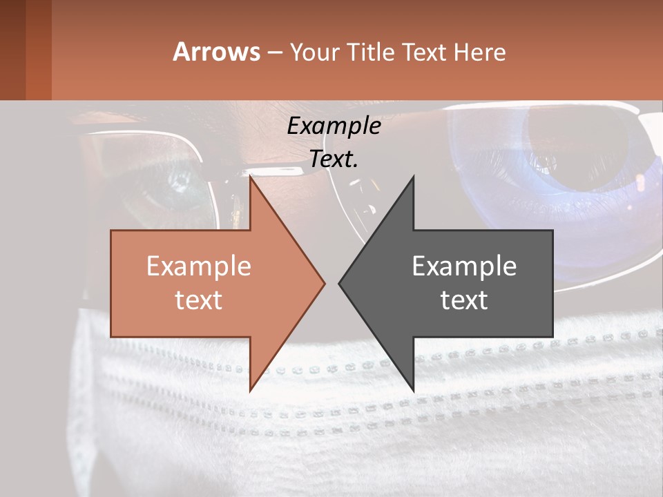 A Man Wearing Glasses And A Face Covering His Face PowerPoint Template