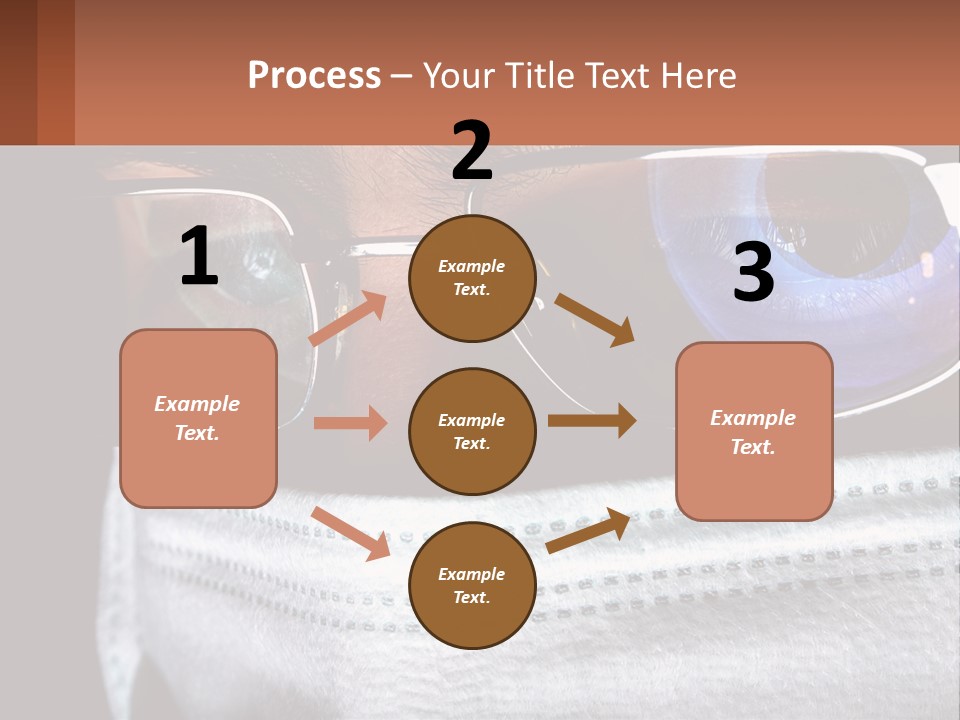 A Man Wearing Glasses And A Face Covering His Face PowerPoint Template