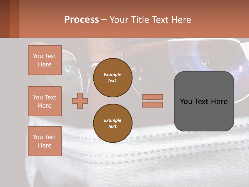 A Man Wearing Glasses And A Face Covering His Face PowerPoint Template