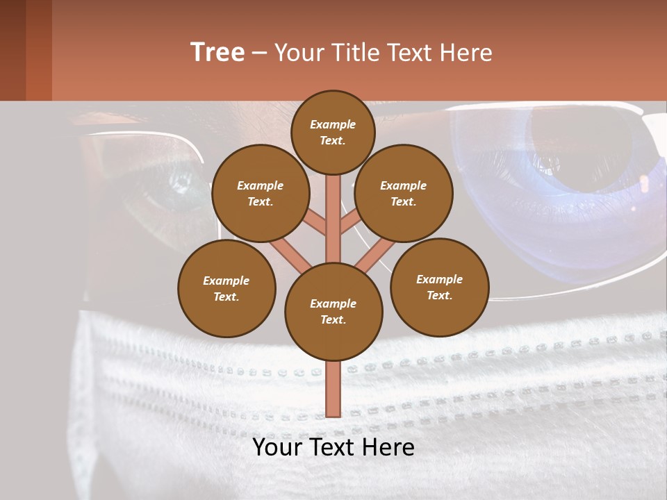 A Man Wearing Glasses And A Face Covering His Face PowerPoint Template