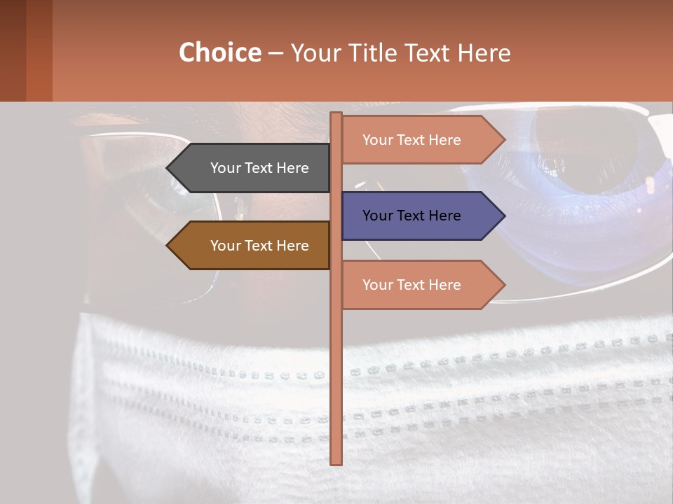 A Man Wearing Glasses And A Face Covering His Face PowerPoint Template