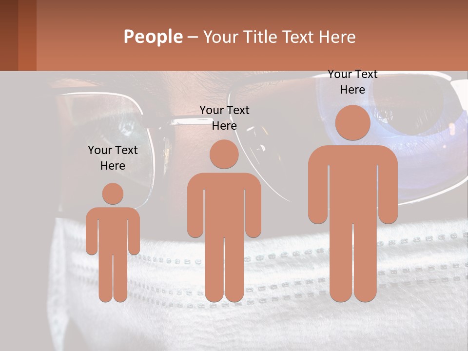 A Man Wearing Glasses And A Face Covering His Face PowerPoint Template