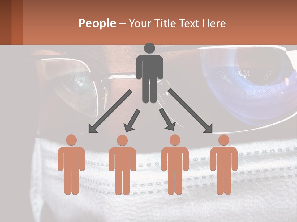 A Man Wearing Glasses And A Face Covering His Face PowerPoint Template