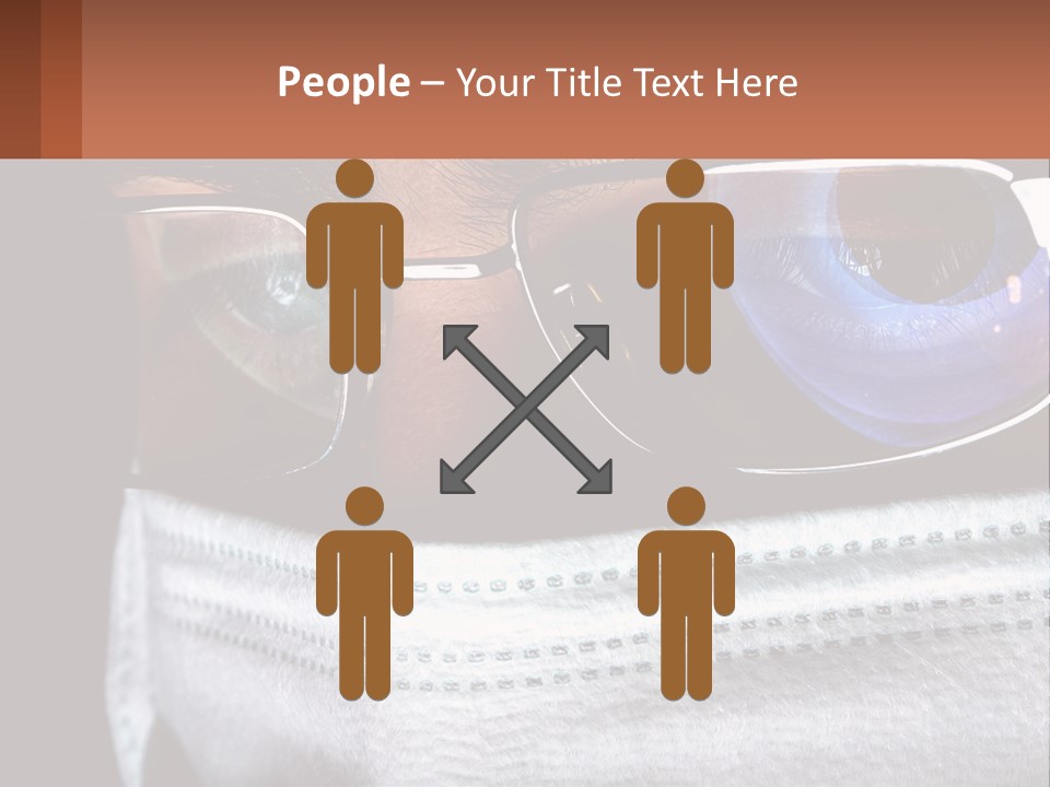 A Man Wearing Glasses And A Face Covering His Face PowerPoint Template