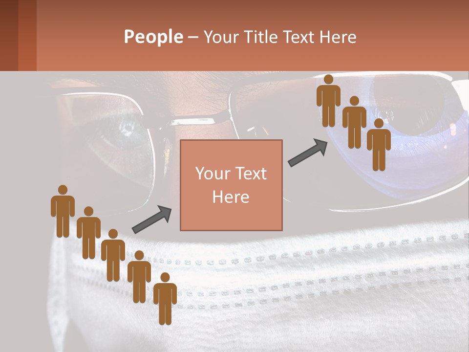 A Man Wearing Glasses And A Face Covering His Face PowerPoint Template