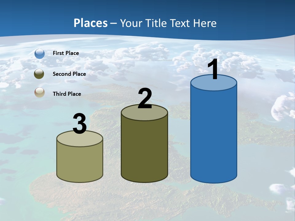 A Map Of Europe With Clouds In The Sky PowerPoint Template