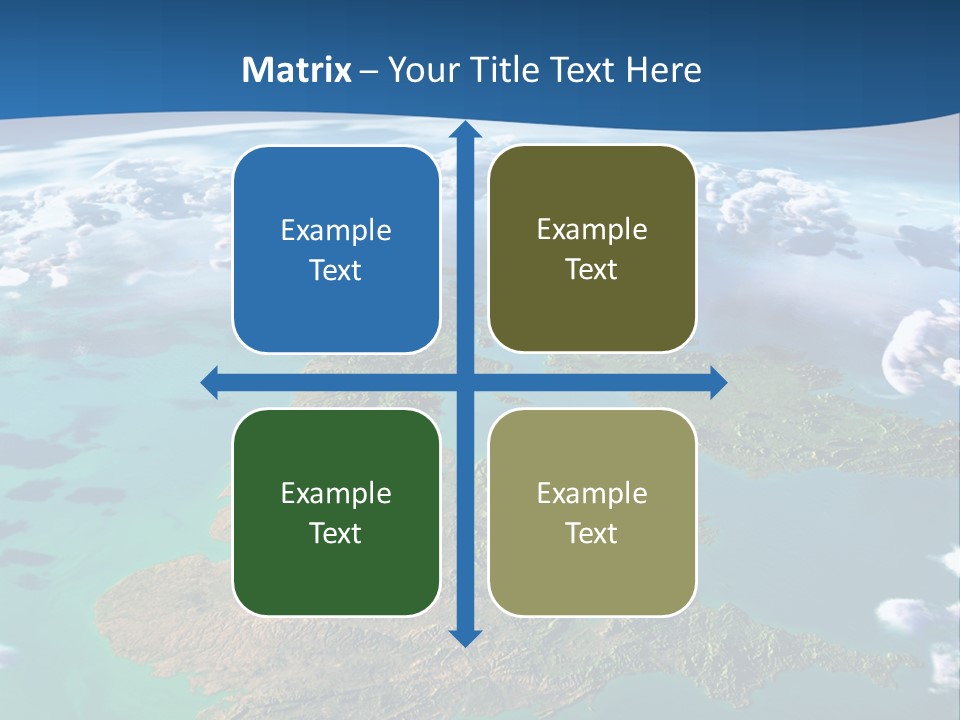 A Map Of Europe With Clouds In The Sky PowerPoint Template