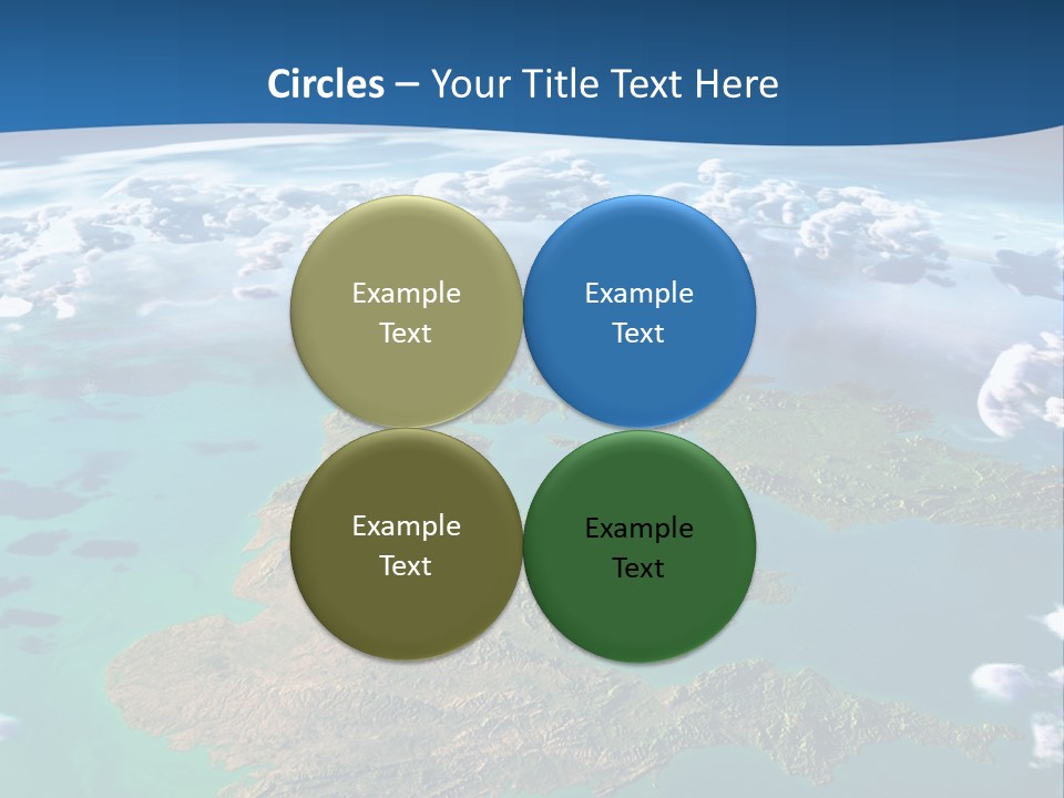 A Map Of Europe With Clouds In The Sky PowerPoint Template