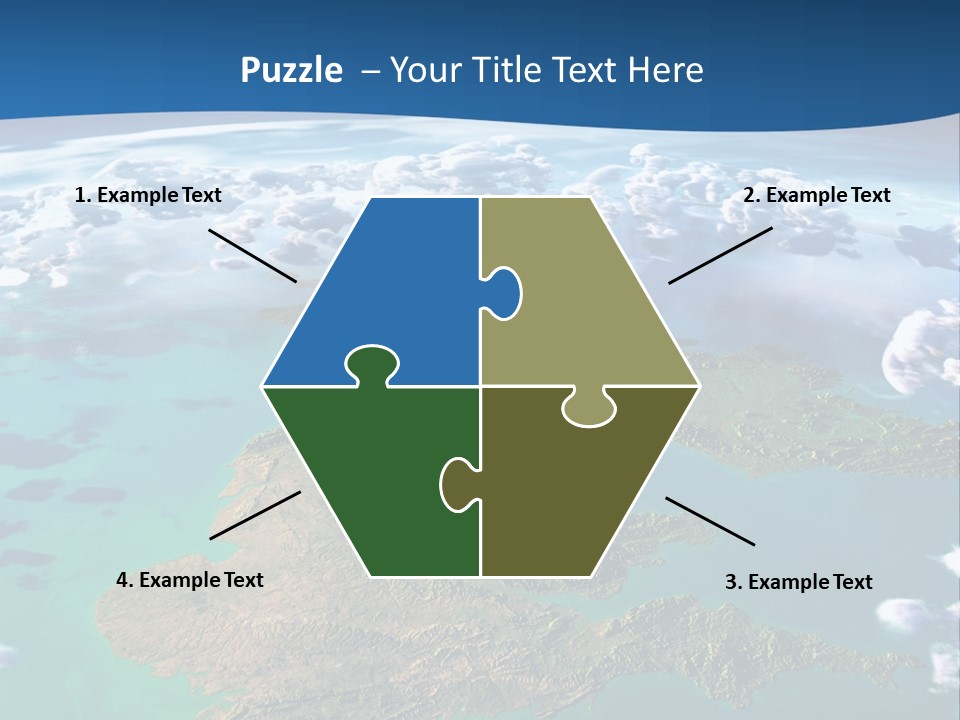 A Map Of Europe With Clouds In The Sky PowerPoint Template