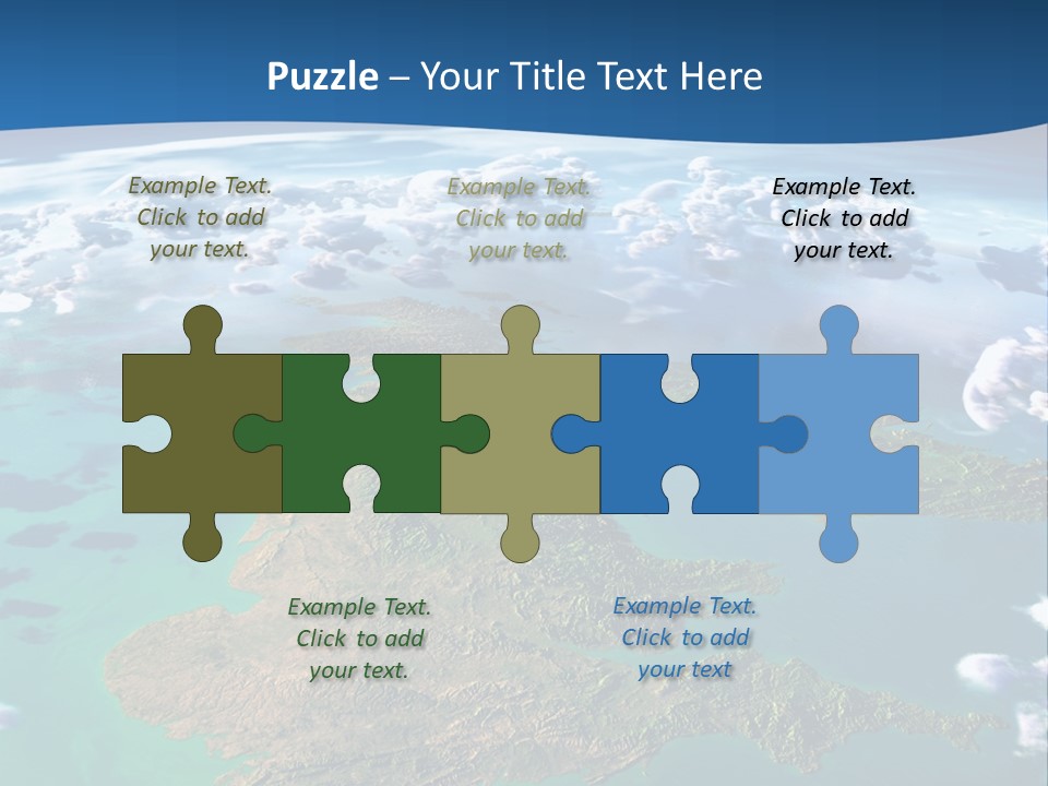 A Map Of Europe With Clouds In The Sky PowerPoint Template