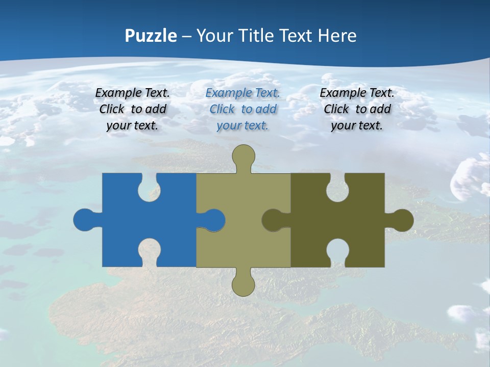 A Map Of Europe With Clouds In The Sky PowerPoint Template