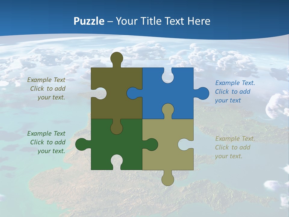 A Map Of Europe With Clouds In The Sky PowerPoint Template