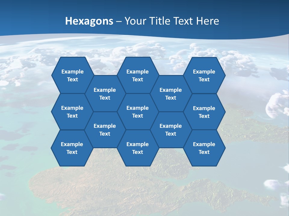 A Map Of Europe With Clouds In The Sky PowerPoint Template