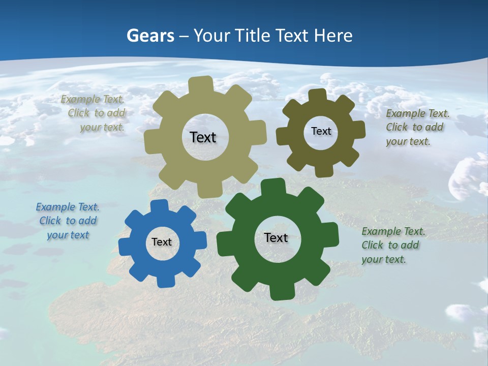 A Map Of Europe With Clouds In The Sky PowerPoint Template
