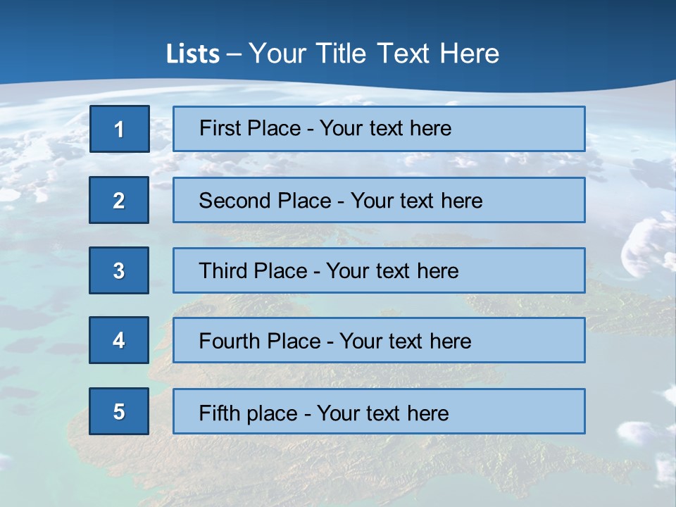 A Map Of Europe With Clouds In The Sky PowerPoint Template