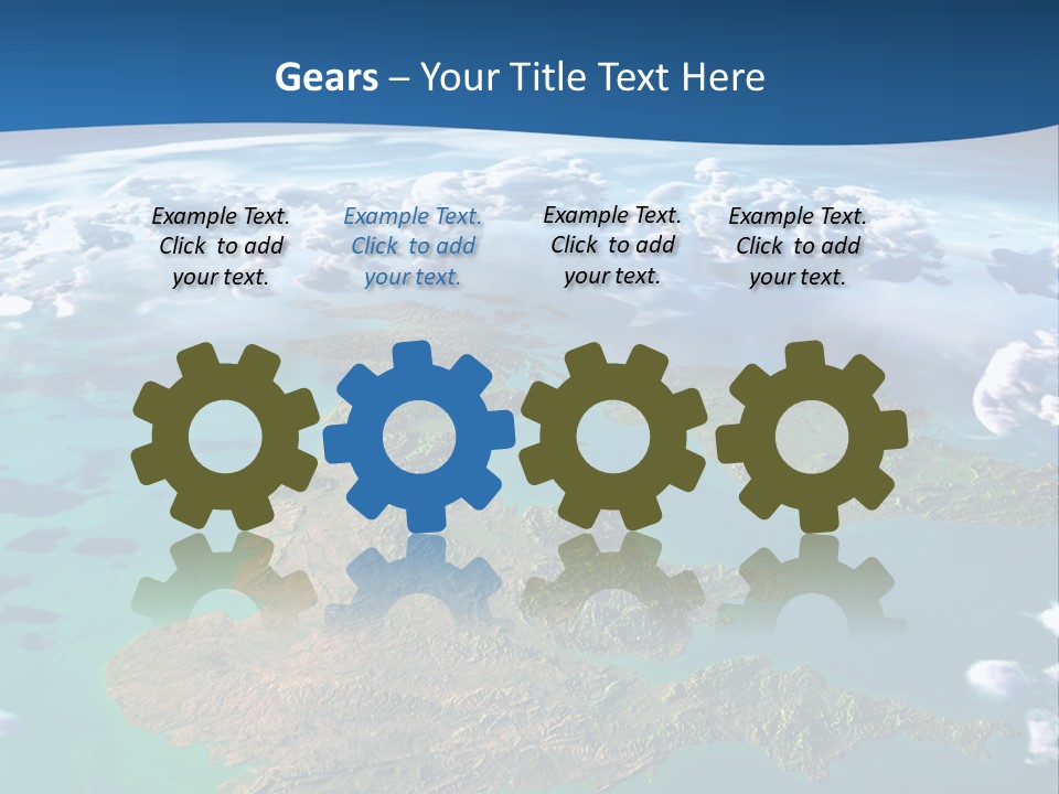 A Map Of Europe With Clouds In The Sky PowerPoint Template