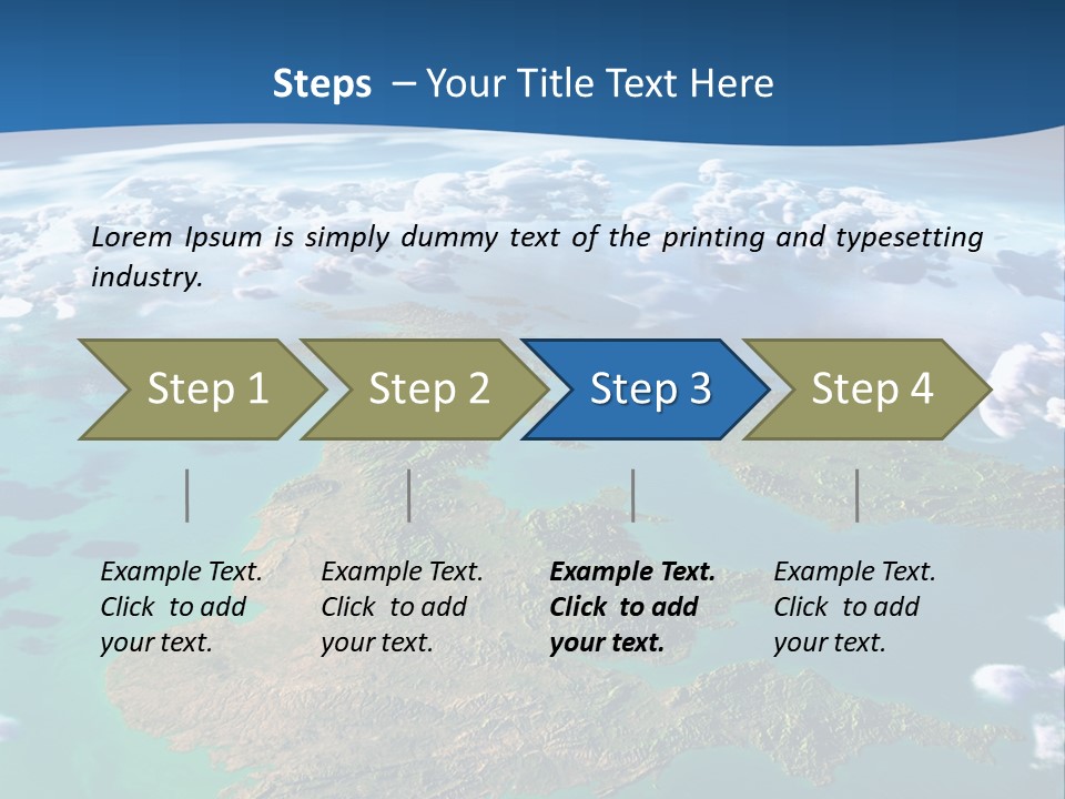 A Map Of Europe With Clouds In The Sky PowerPoint Template