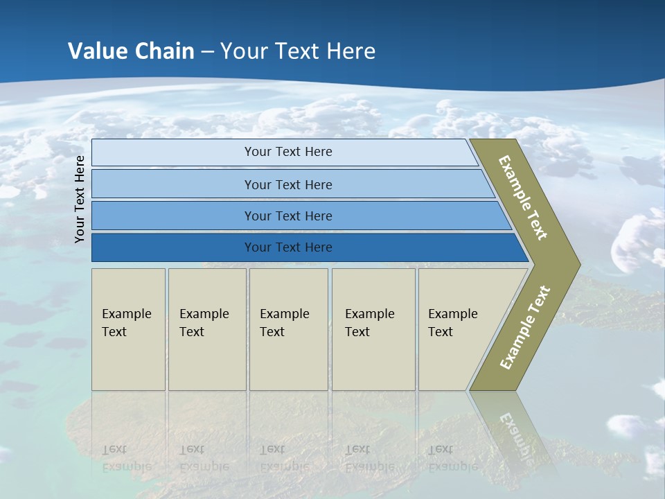 A Map Of Europe With Clouds In The Sky PowerPoint Template