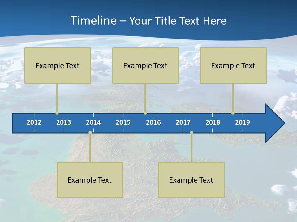 A Map Of Europe With Clouds In The Sky PowerPoint Template