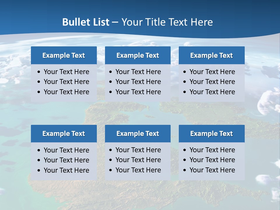A Map Of Europe With Clouds In The Sky PowerPoint Template