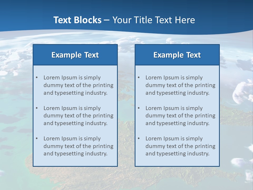 A Map Of Europe With Clouds In The Sky PowerPoint Template