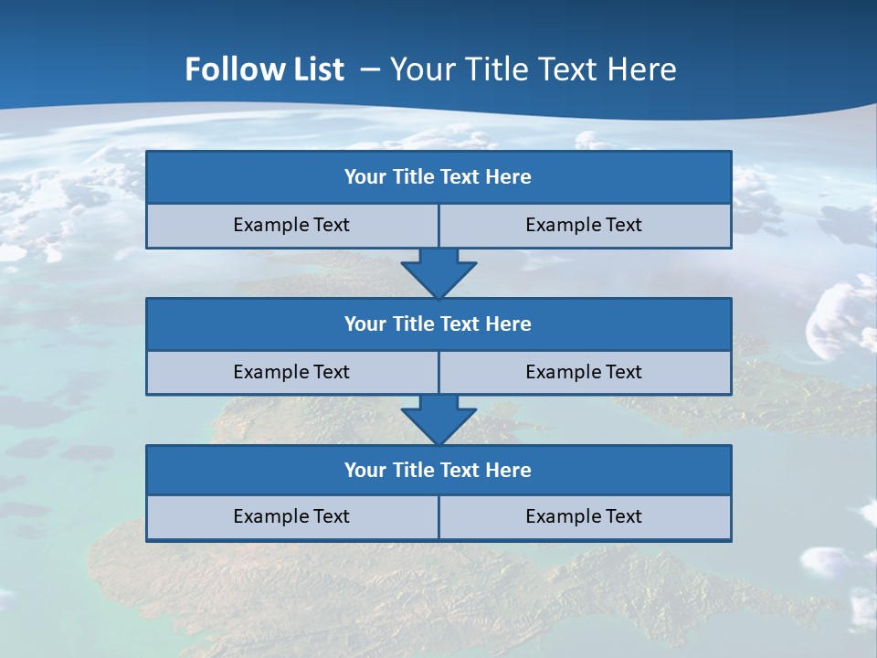 A Map Of Europe With Clouds In The Sky PowerPoint Template