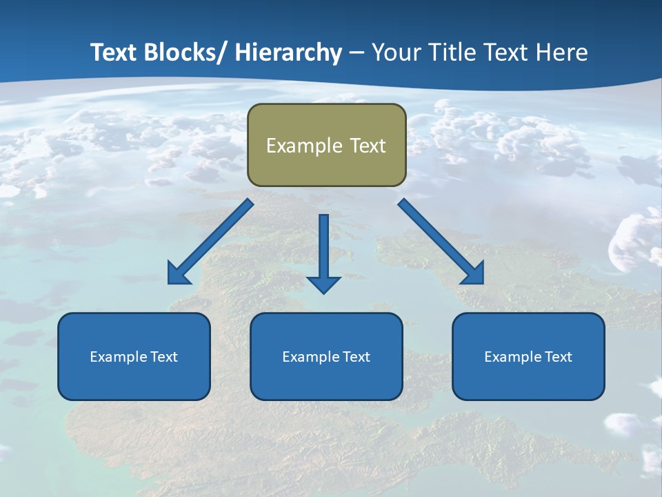 A Map Of Europe With Clouds In The Sky PowerPoint Template