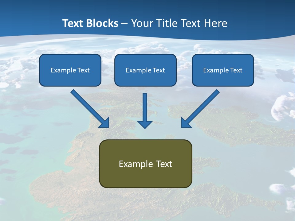 A Map Of Europe With Clouds In The Sky PowerPoint Template