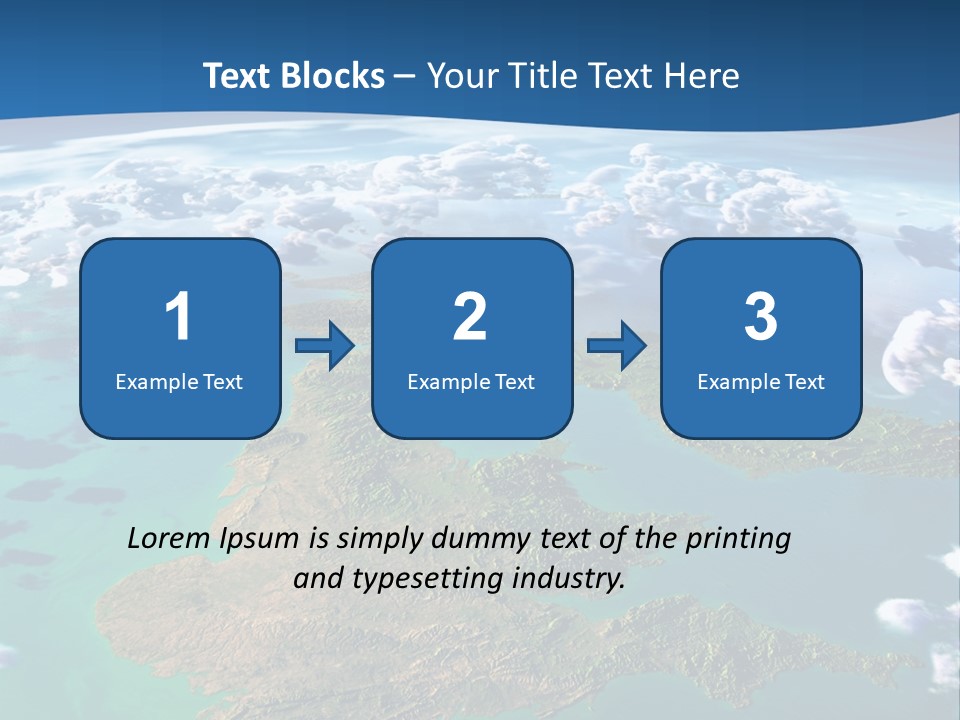 A Map Of Europe With Clouds In The Sky PowerPoint Template