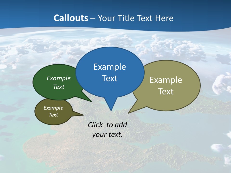 A Map Of Europe With Clouds In The Sky PowerPoint Template