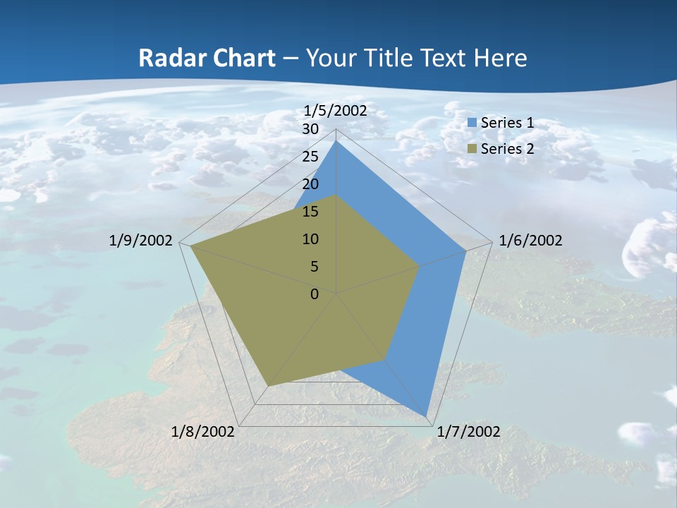 A Map Of Europe With Clouds In The Sky PowerPoint Template