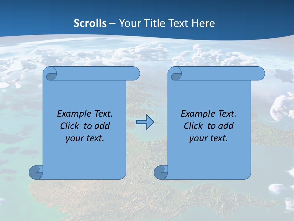 A Map Of Europe With Clouds In The Sky PowerPoint Template