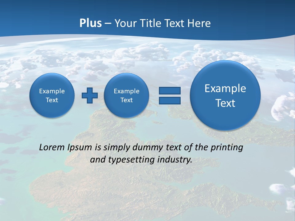 A Map Of Europe With Clouds In The Sky PowerPoint Template