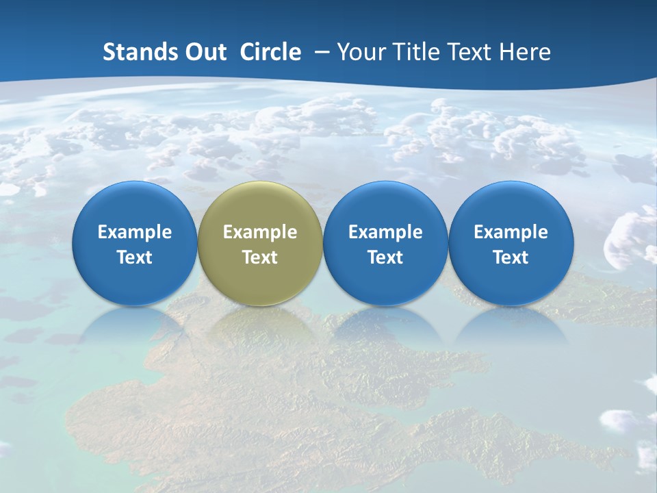 A Map Of Europe With Clouds In The Sky PowerPoint Template