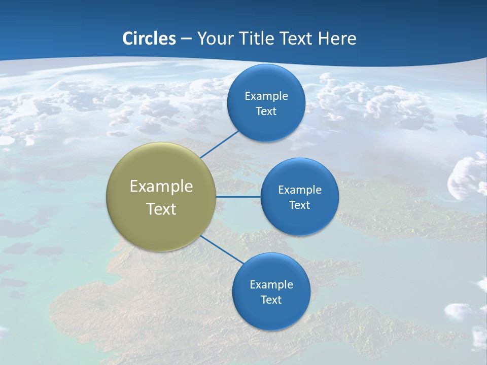 A Map Of Europe With Clouds In The Sky PowerPoint Template