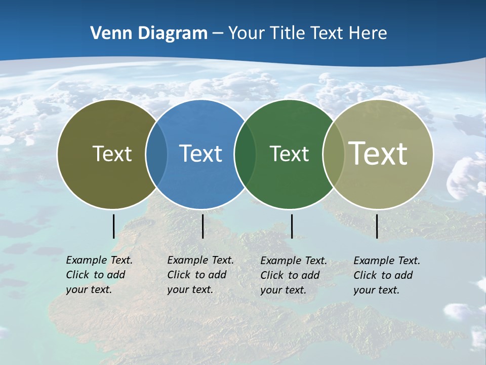 A Map Of Europe With Clouds In The Sky PowerPoint Template
